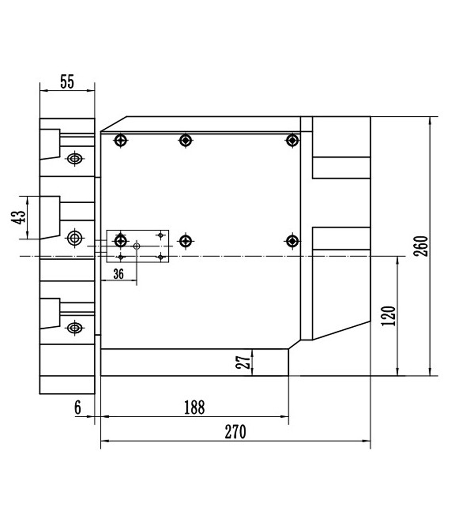 Схема револьверной головки XWD120-8-01