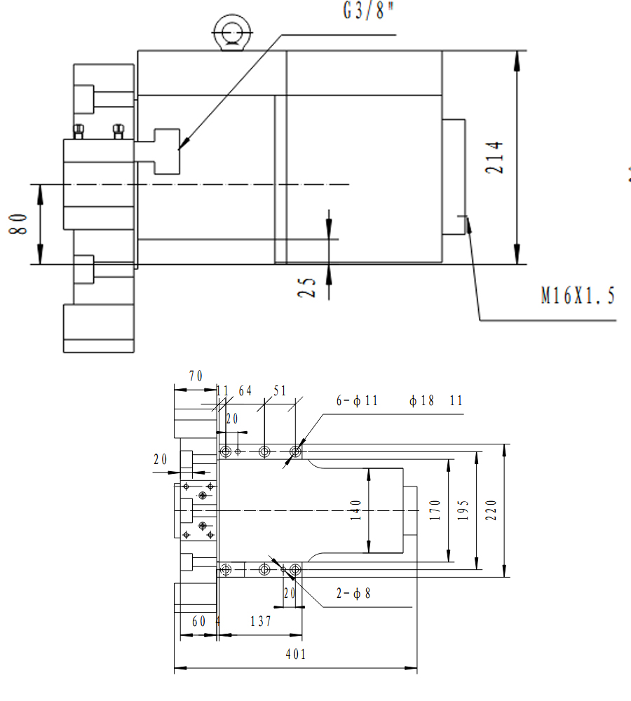 Схема револьверной головки AK3080X8J